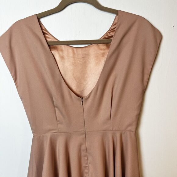 Revolve Blaque Label True Love Dress Skater Champagne Dusty Pink Sz M - Picture 8 of 13